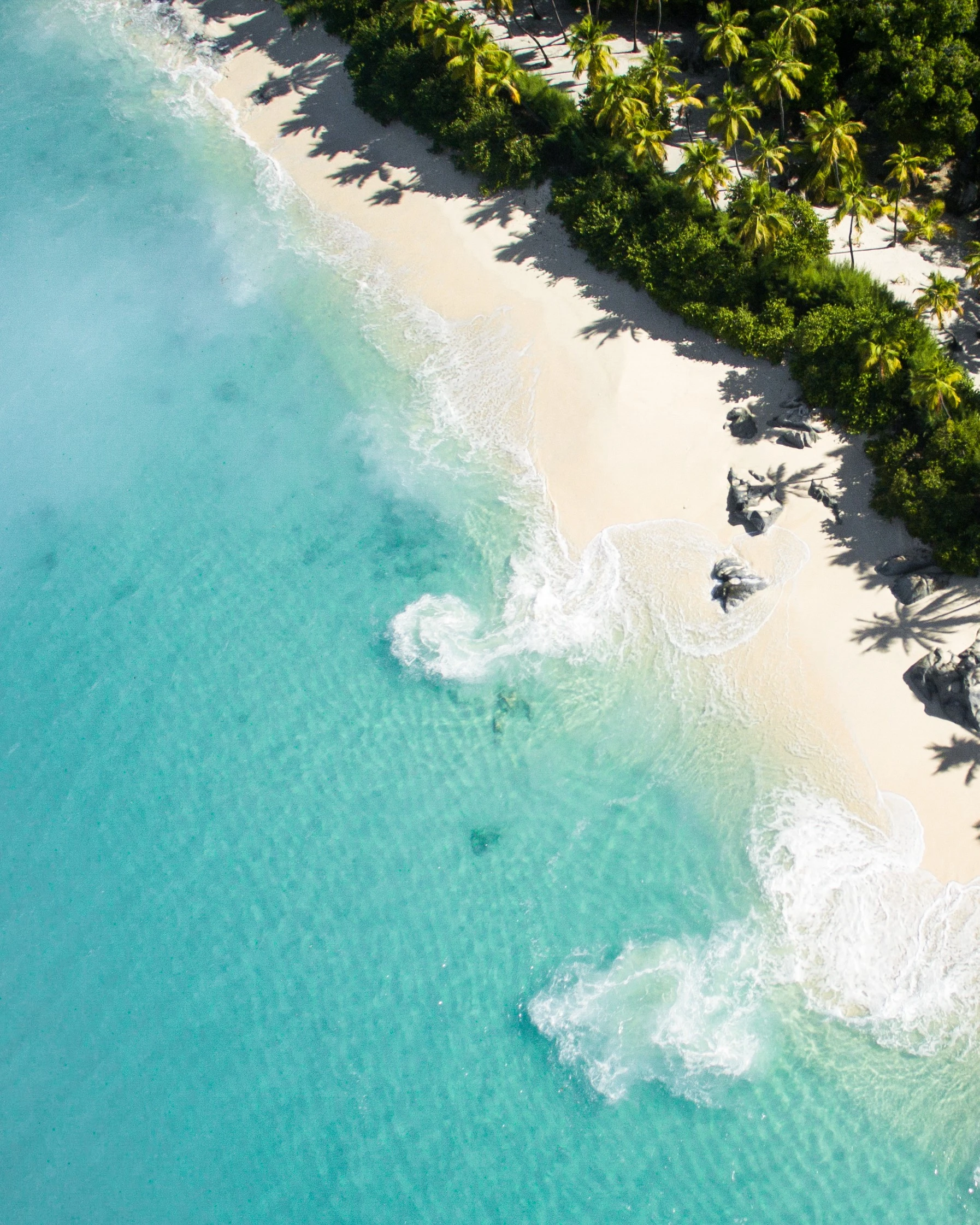 Carribean aerial sea view